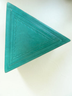 Boxes Tooled African Leather Triangle