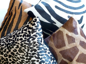 Leopard Print Cowhide 20 inch Pillow