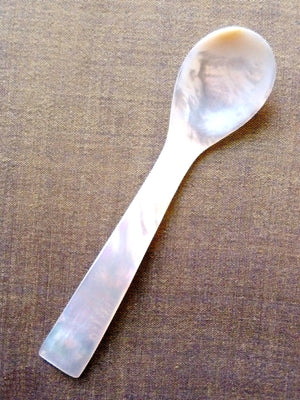 Mother Of Pearl Spoons Set Of 4 In Silk Box