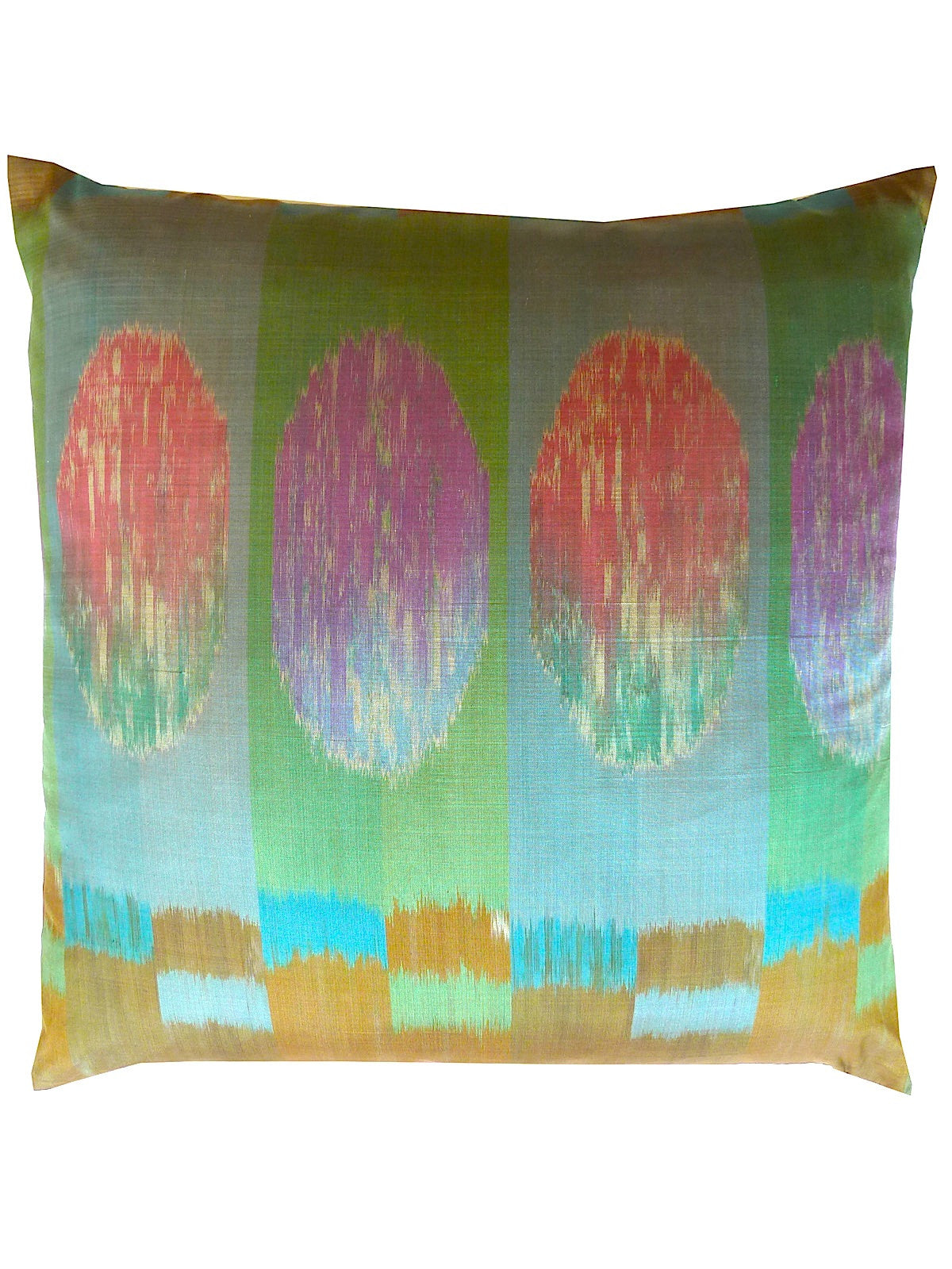 Thai Silk Modern Ikat Pillow Rothko 1