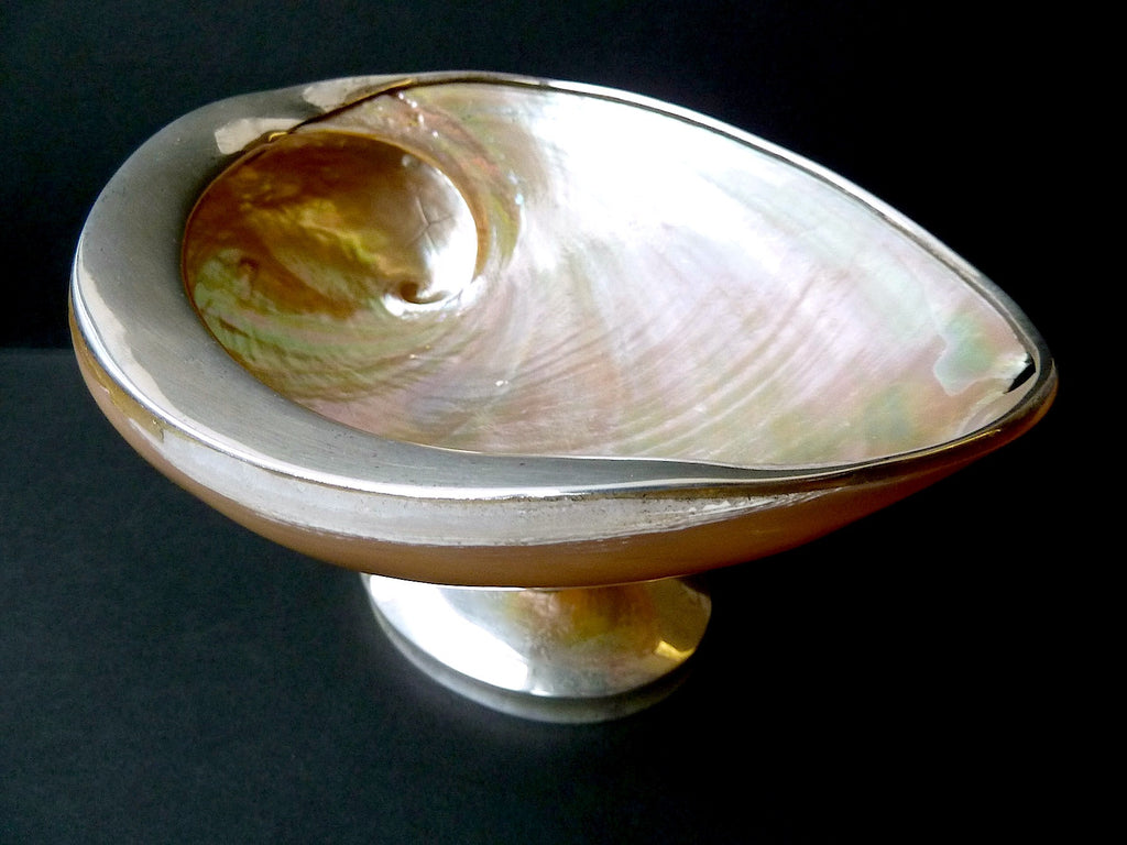 Caviar Pedestal Bowl Mother Of Pearl Sterling Silver