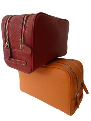 Carry On Bag Pebble Grain Leather Orange