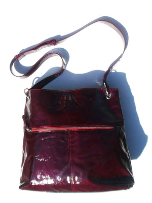 Gapock X Crossbody Travel Bag Patent Leather Black
