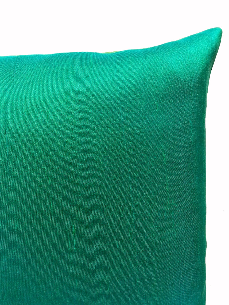 Burmese Silk Pillow Bright Green