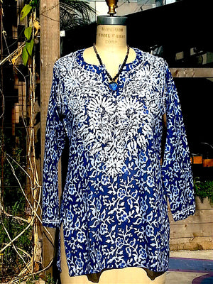 Cotton Tunic with Hand Embroidery