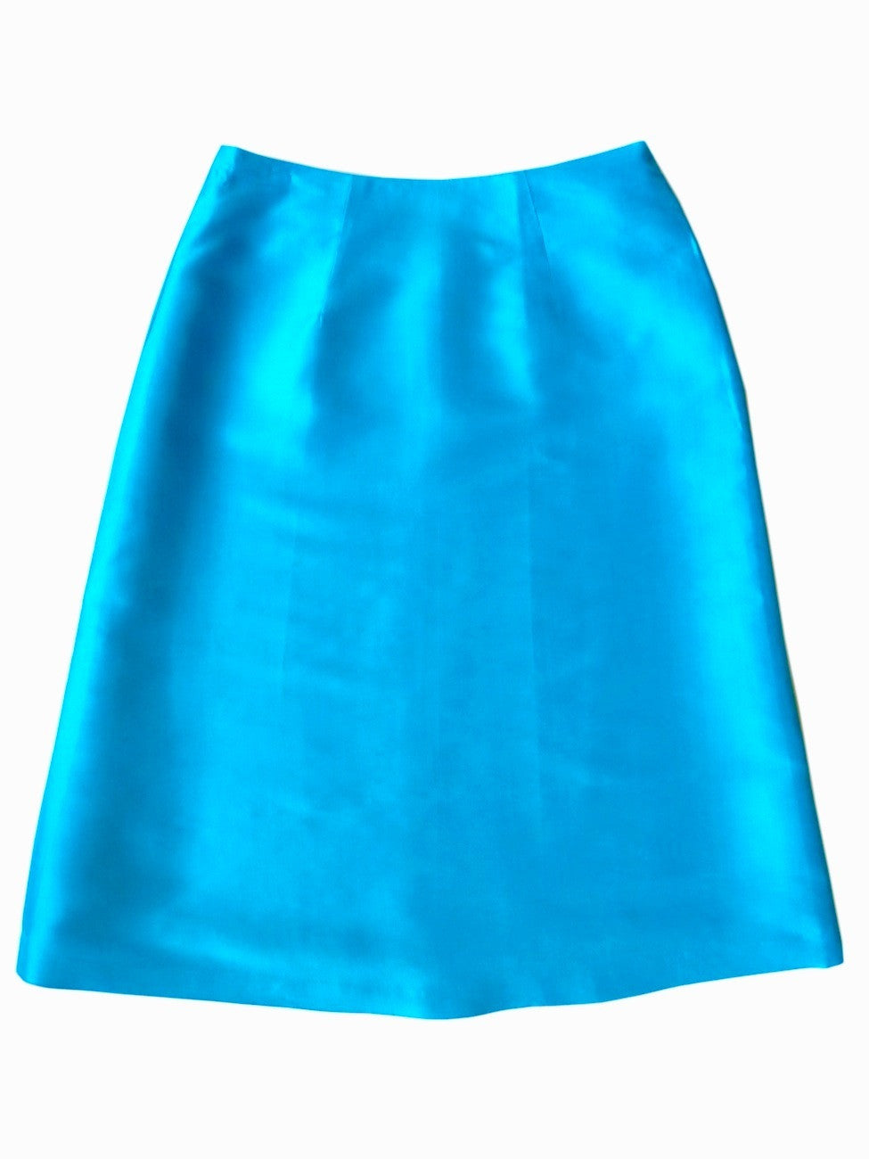 Audrey Skirt Thai Silk Taffeta Turquoise