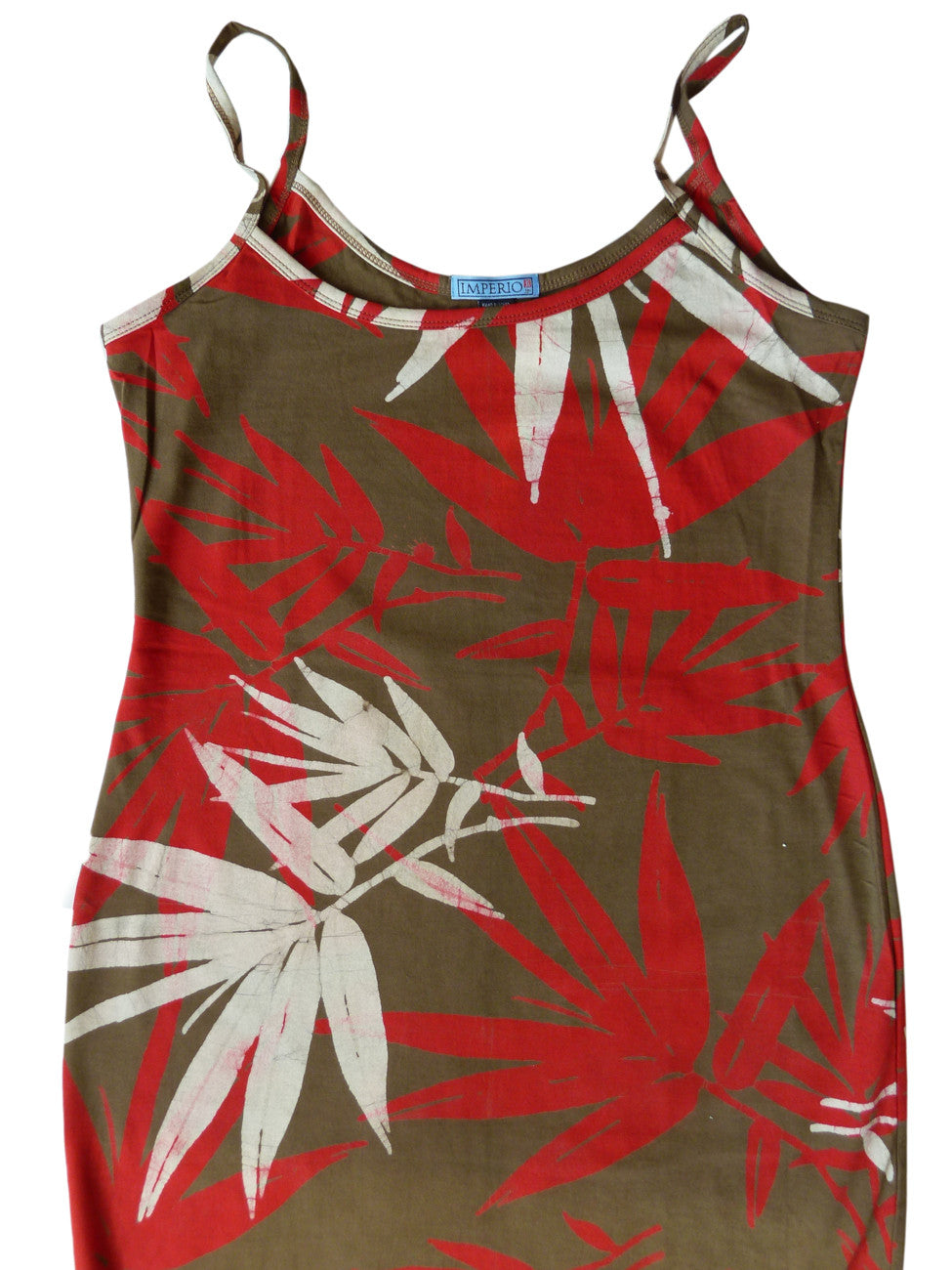 Batik Beach Dress Matisse in Bamboo Red