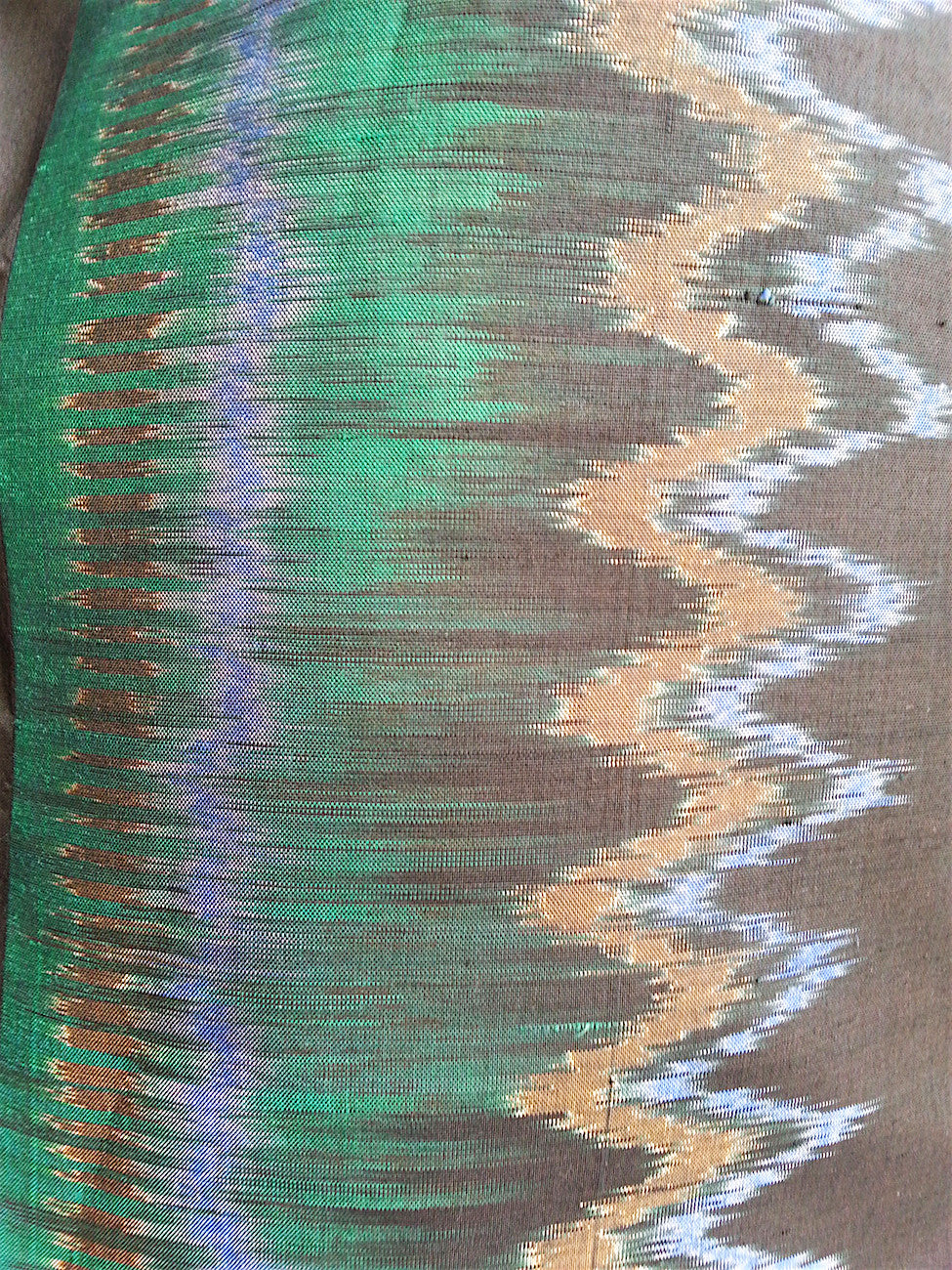 Modern Ikat Couture Cut Jacket Black and Green
