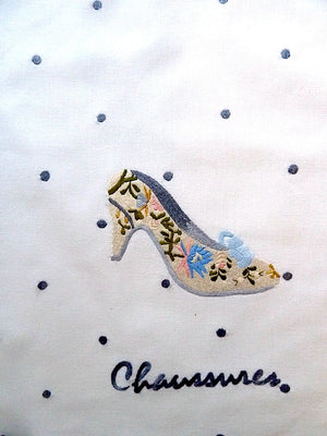 Hand Embroidered Travel Bags Chaussures  Shoe Bag