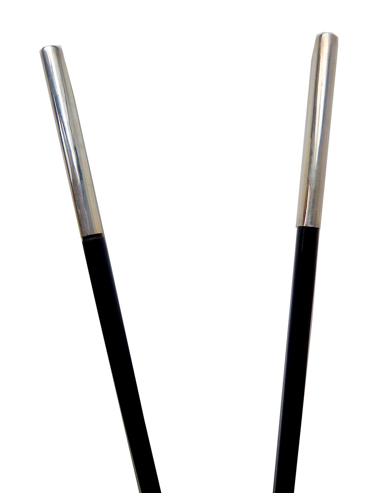 Chopsticks Round Ebony And Sterling Silver 6Cm