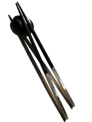 Chopsticks Sterling Silver And Ebony 10 Cm