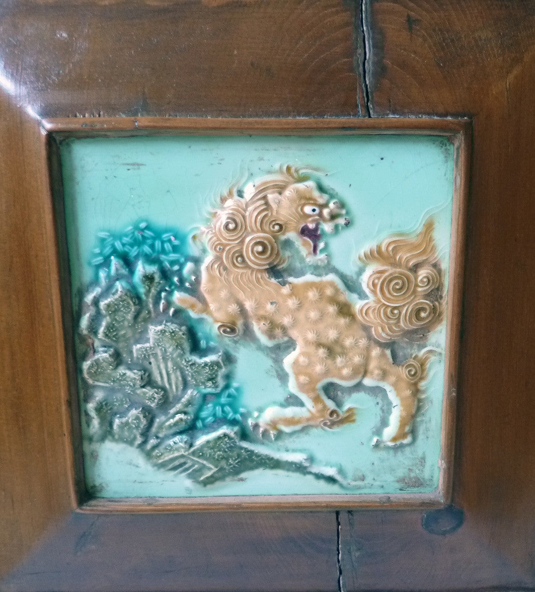 Antique Chinese Cabinet Sideboard Porcelain Inlay