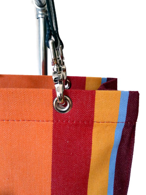 French Cotton Stripe Bags Orange Color Block