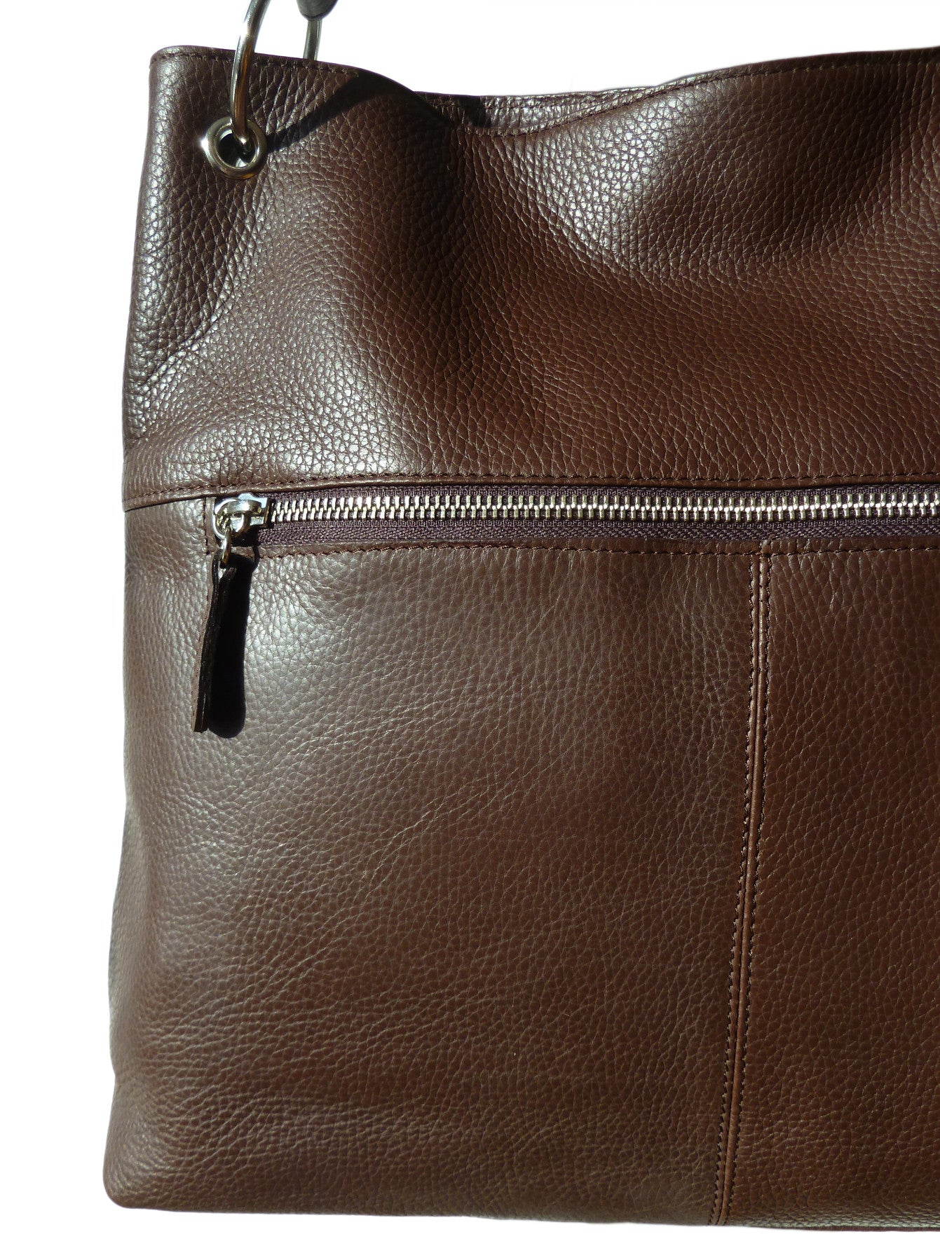 Gapock X Crossbody Bag Pebble Grain Leather Chocolate