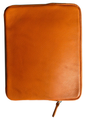 Ipad Case Pebble Grain Leather Orange