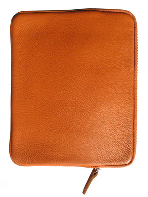 Ipad Case Pebble Grain Leather Orange