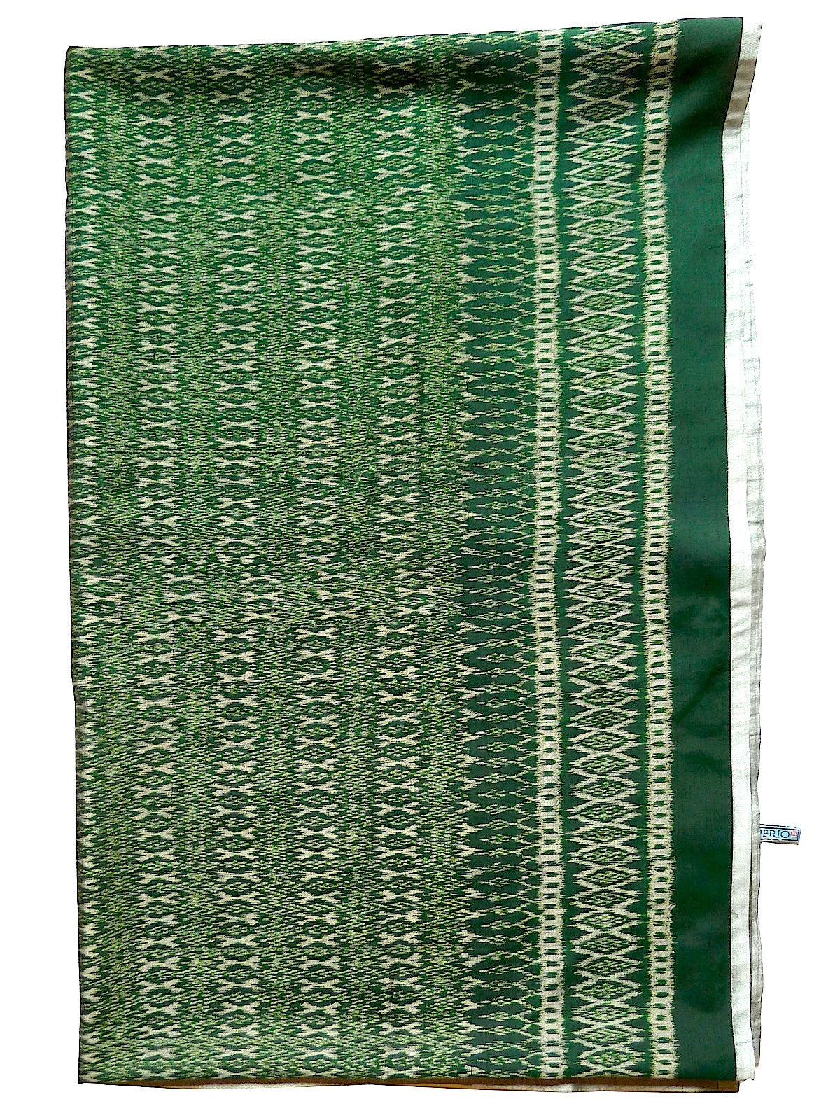 Silk Ikat Textile Wall Hanging Throw Emerald
