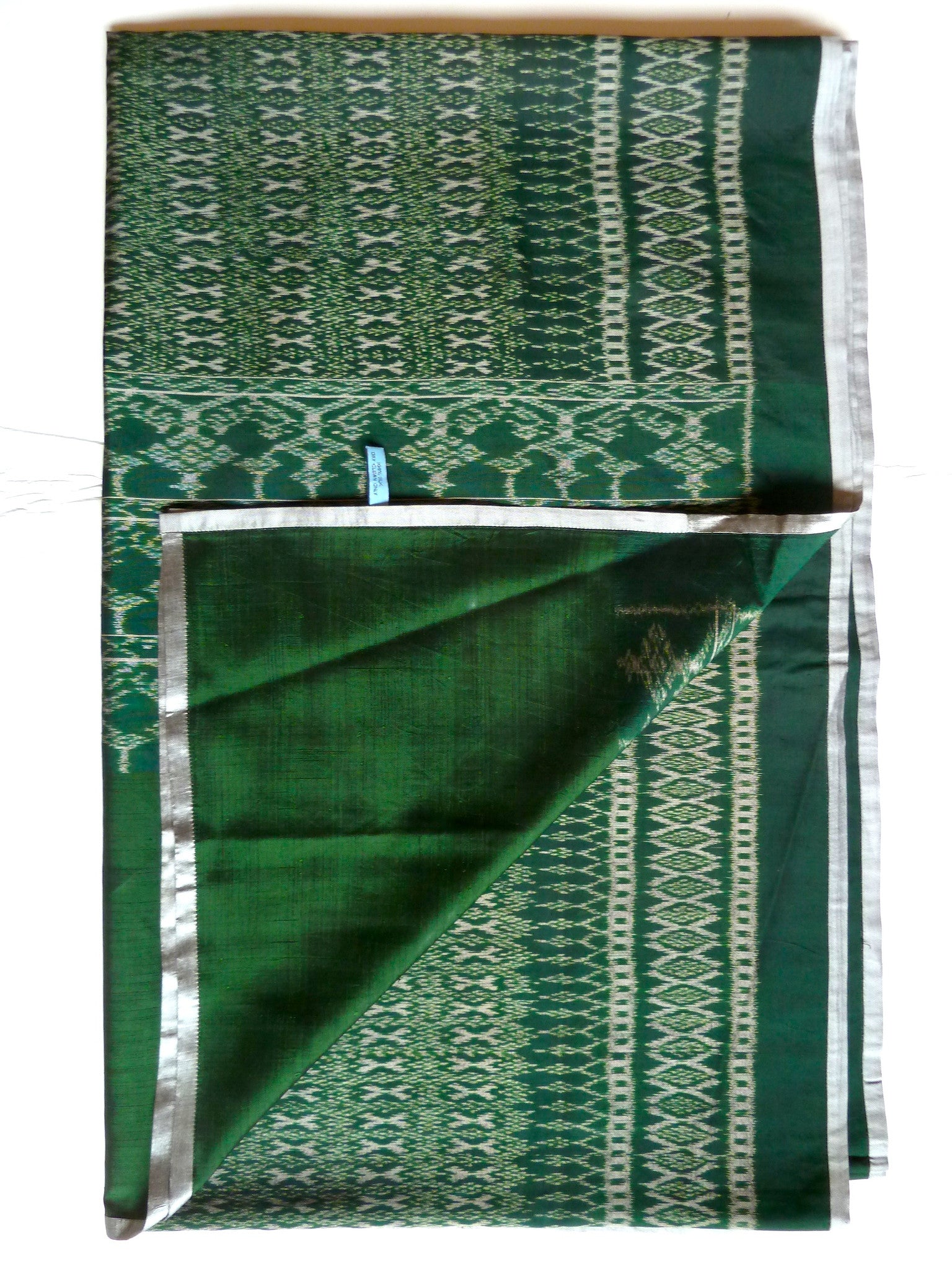 Silk Ikat Textile Wall Hanging Throw Emerald