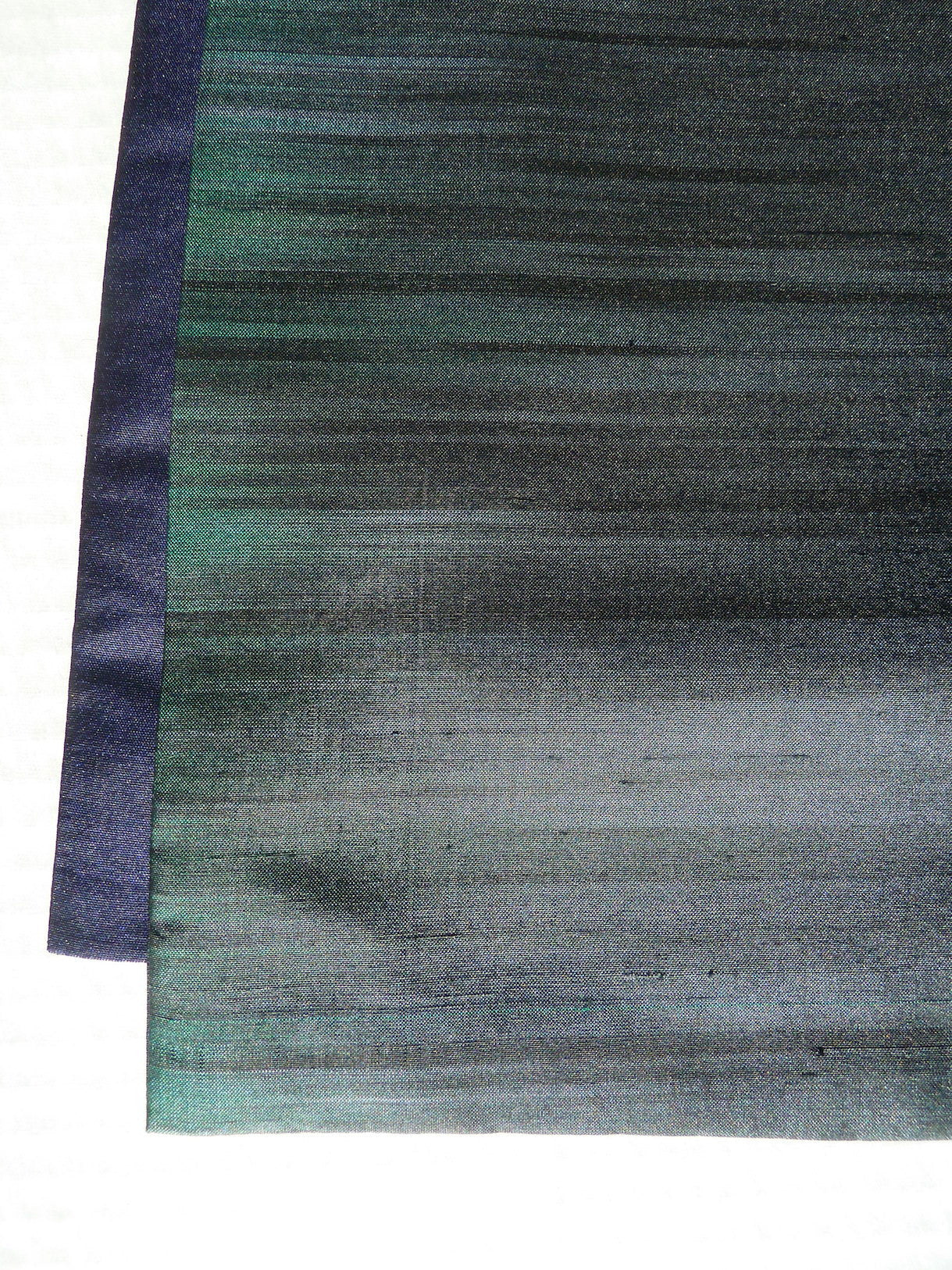 Silk Ikat Double Sided Shawl Black And Midnight Blue