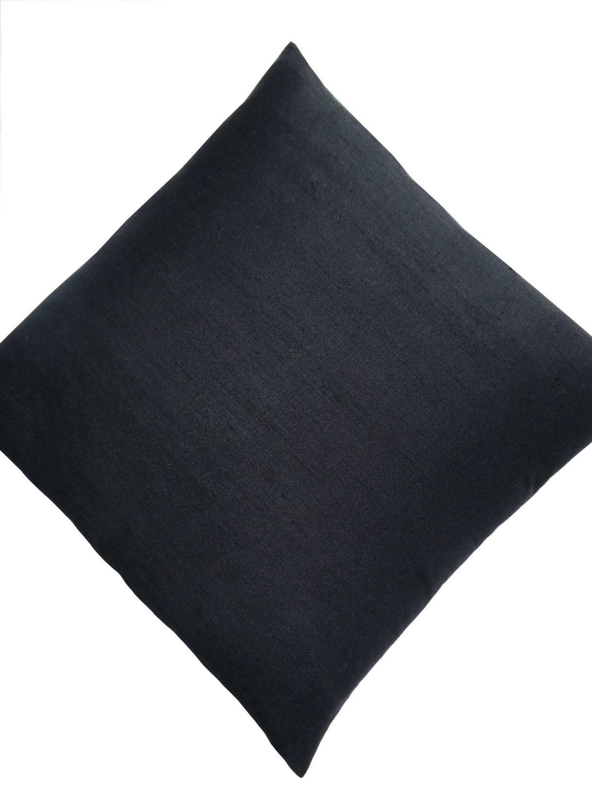 Thai Silk Solid Pillow Black