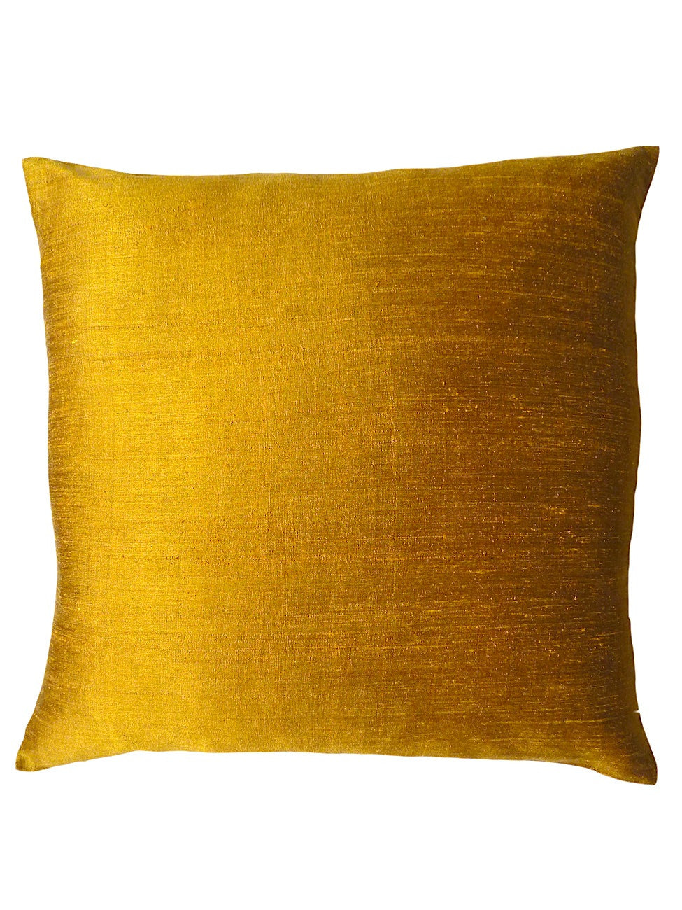 Thai Silk Solid Pillow Brass Green