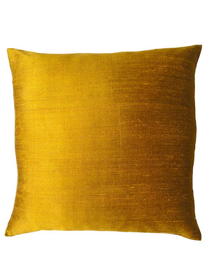 Thai Silk Solid Pillow Brass Green