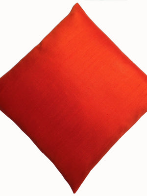 Thai Silk Solid Pillow Hot Orange