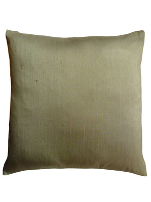 Thai Silk Solid Pillow Light Khaki