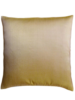 Thai Silk Solid Pillow Pale Gold