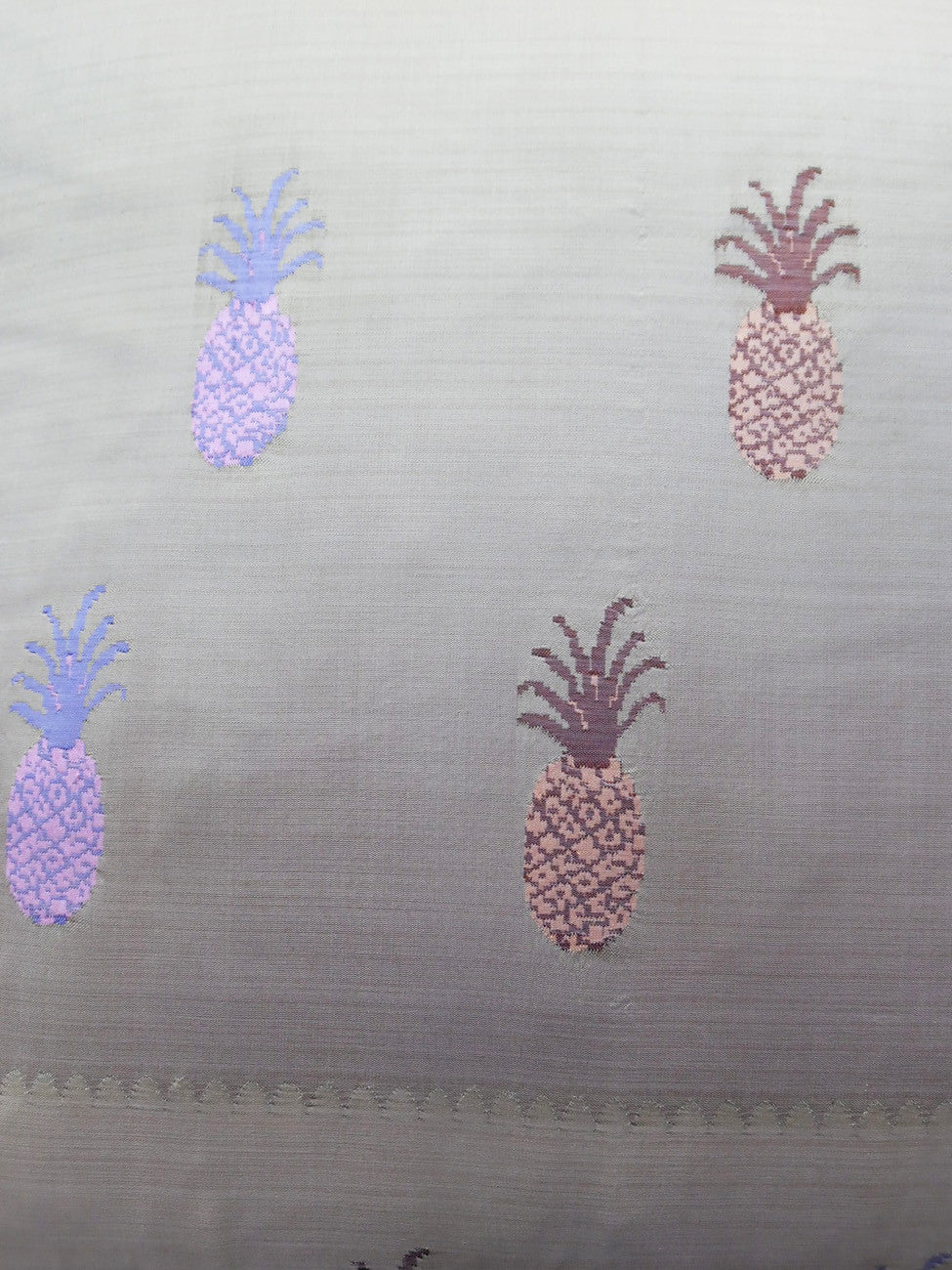 Burmese King Size Square Pillows Beige Pineapple