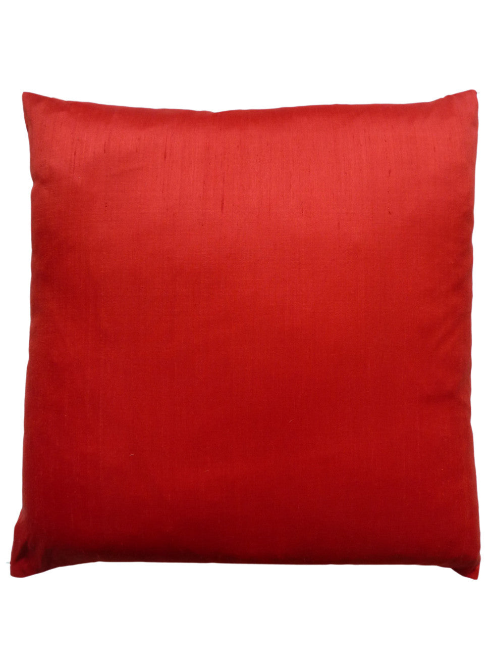 Burmese Silk Pillow Red Swirl