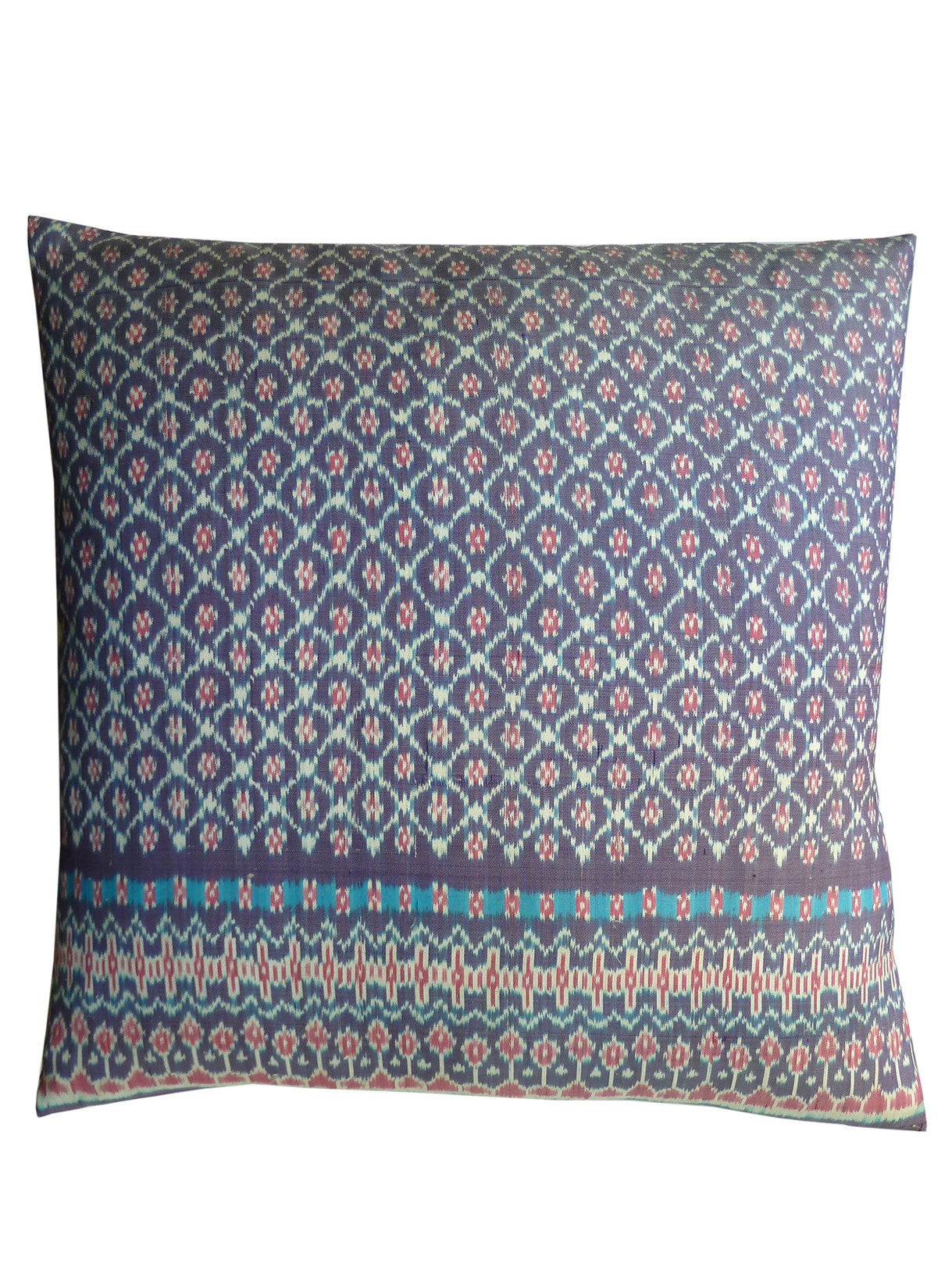 Cambodian Silk Ikat Pillow Purple