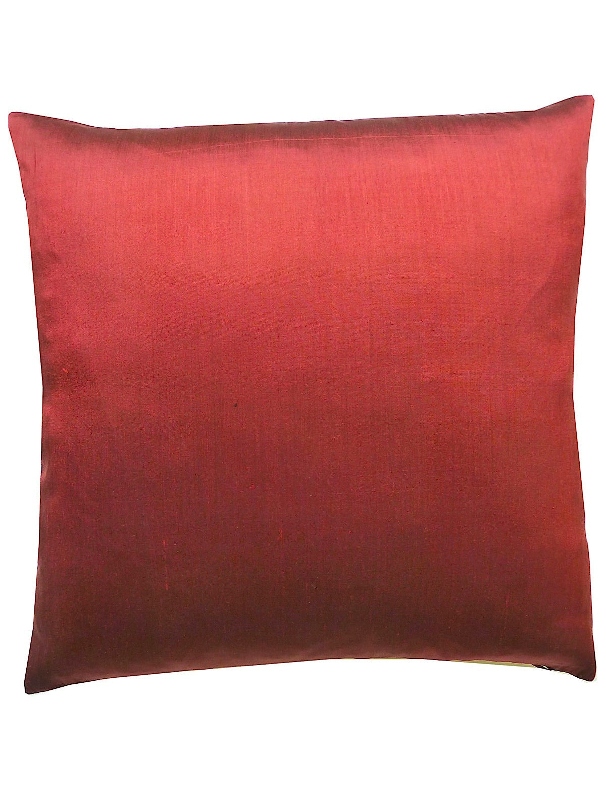 Thai Silk Modern Ikat Pillow Burgundy Oval