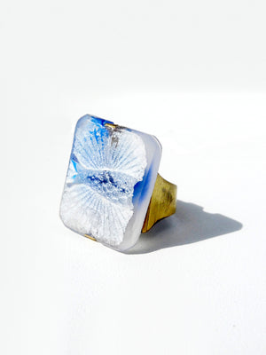 Ring Hand Cast French Glass Fishtail