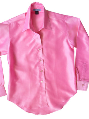Thai Silk Button Down Shirt Assorted Pinks