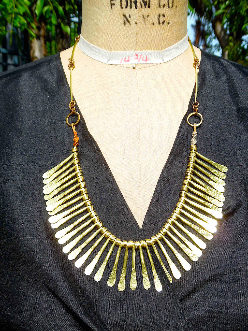 Necklace Caldo Long Drops Gold On Brass
