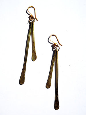 Earrngs Gold Plated Brass Chimes