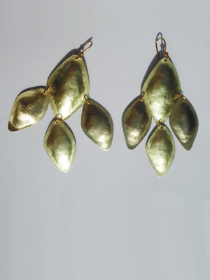 Earrings Diamond Mosaic Gold On Brass