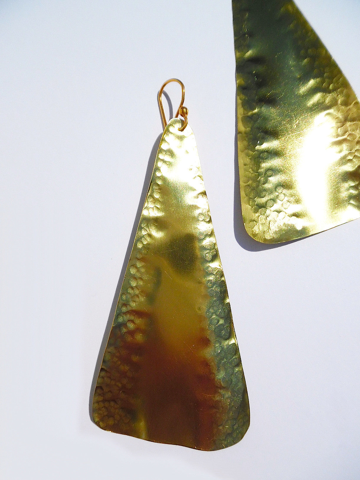 Earrings Piramide Gold on Brass