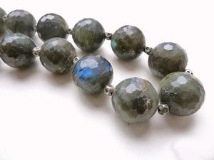Necklace Faceted Labradorite And Sterling Silver
