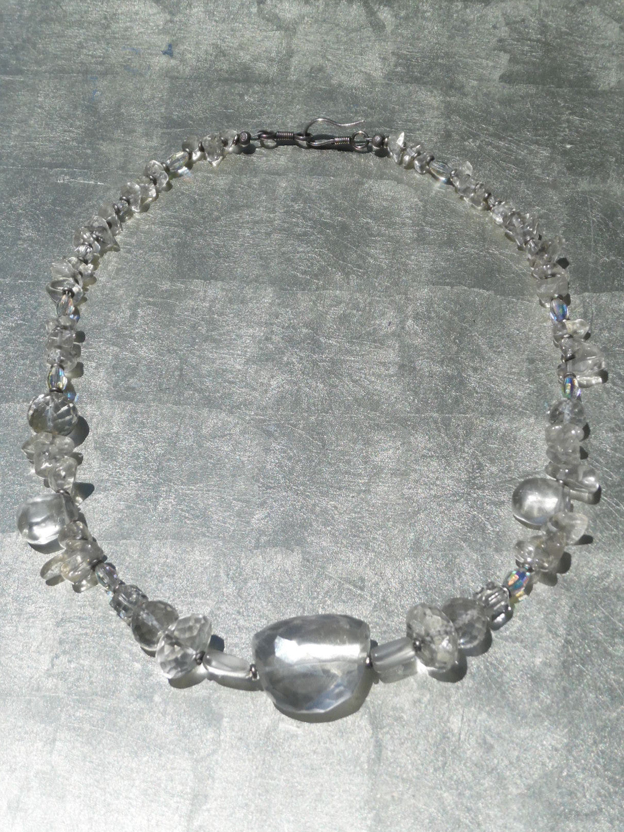 Necklace Quartz And Sterling Silver Icicle II