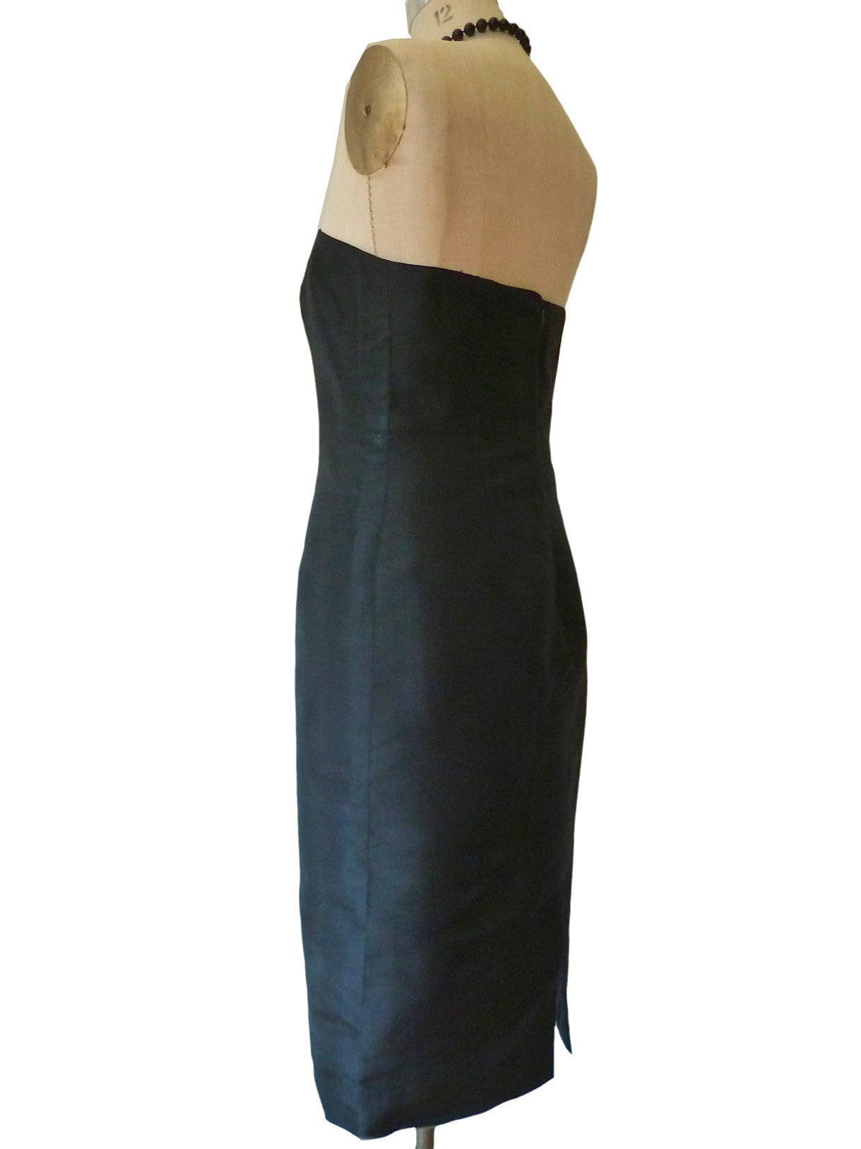 Strapless Little Black Dress Thai Silk