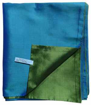 Double Sided Evening Shawl Blue Green Combinations