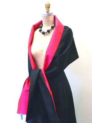 Double Sided Evening Shawl Black Combinations