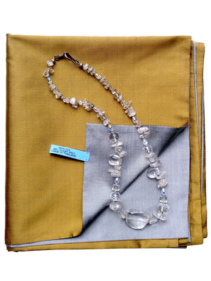 Double Sided Evening Shawl Silver Brass