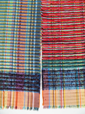 Scarf Silk Cotton Mohair Colorblock