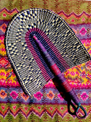 Large African Hand Woven Fan