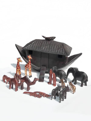 Wood Noah's Ark With Animals