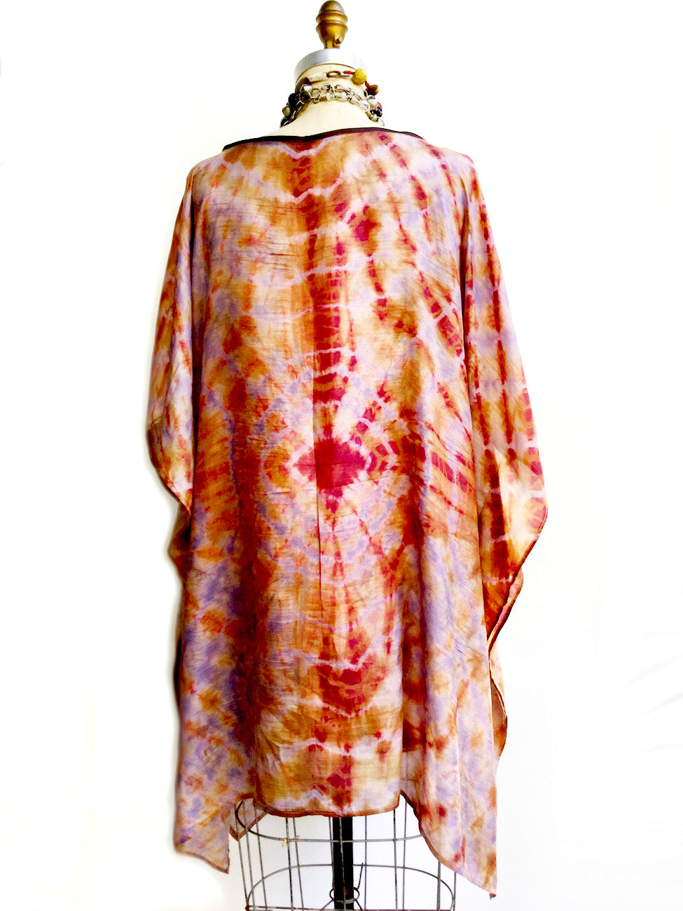 Silk Caftan Almost Famous Collection Red Red Wine