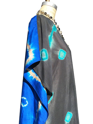 Silk Caftan Almost Famous Collection - Blue Monday